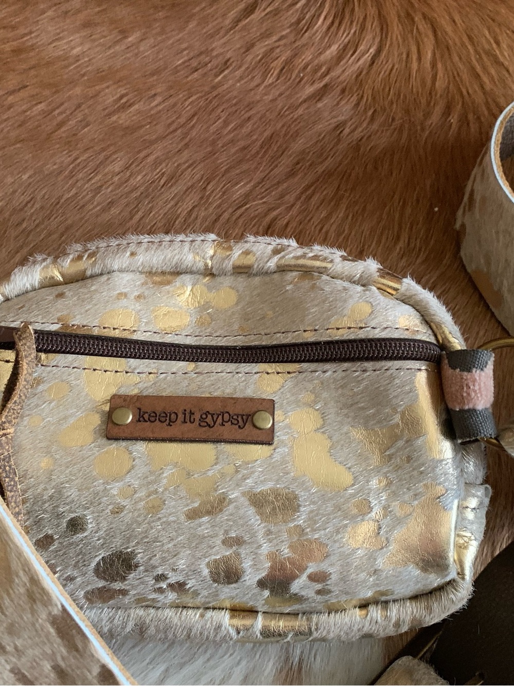 Keep It Gypsy/ Paige Style Crossbody. Blush Burnout All Leather NWT - Picture 2 of 7